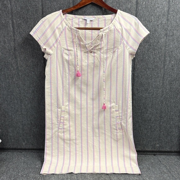 Southern Tide Pink and Cream Striped Garment Dress - Picture 6 of 6